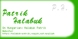 patrik halabuk business card